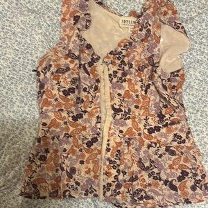 Idyllwind Cream and Purple Lace Tank Top